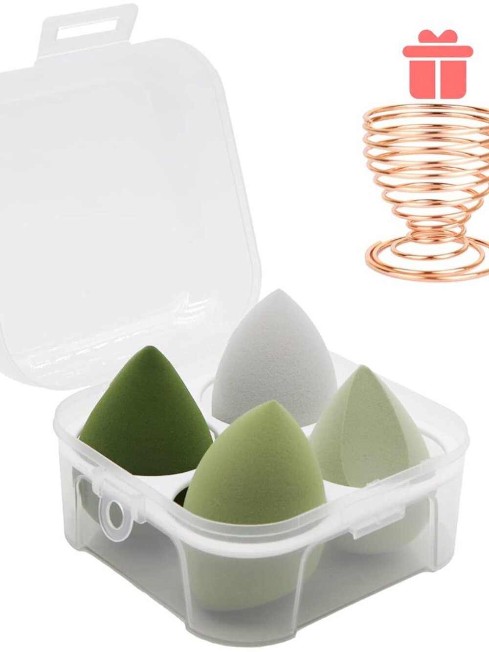 Makeup Sponges Set - Beauty sponges Blending Blenders with 1 Holder and Egg Case